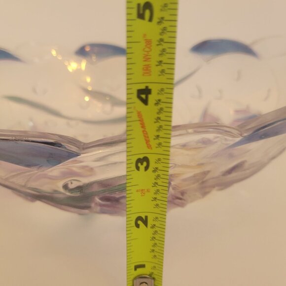 Mikasa Savoir Vivre Hand-Painted Clear Glass Bowl With Scalloped Edges & Floral - Picture 10 of 10